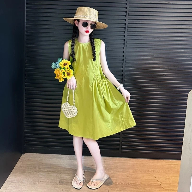 女童连衣裙夏薄款2025新款女大童夏季公主裙夏装儿童多巴胺小洋裙