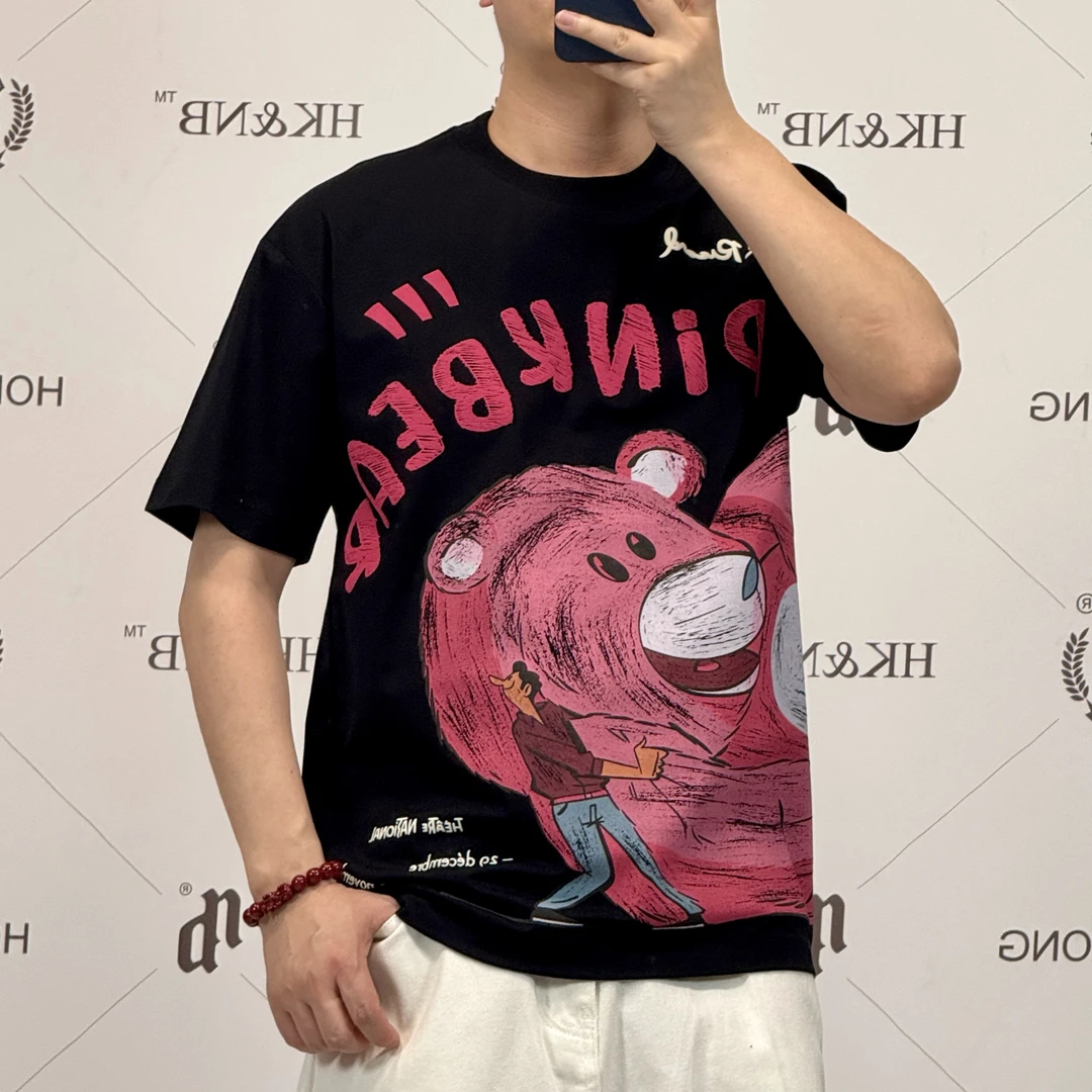 ▲HK&NB x卡通联名 春季百搭运动休闲情侣潮流拼接国潮动漫短袖T恤