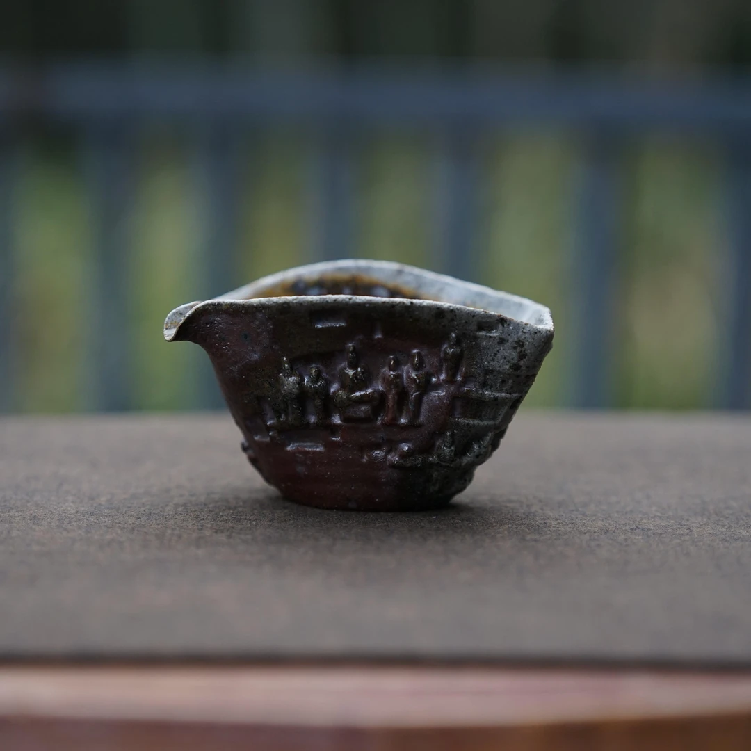 LXFSKCS手工石窟水滴公道杯右手（陶）