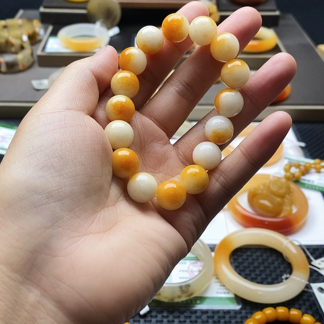 石英质玉（黄龙玉）未镶嵌手镯