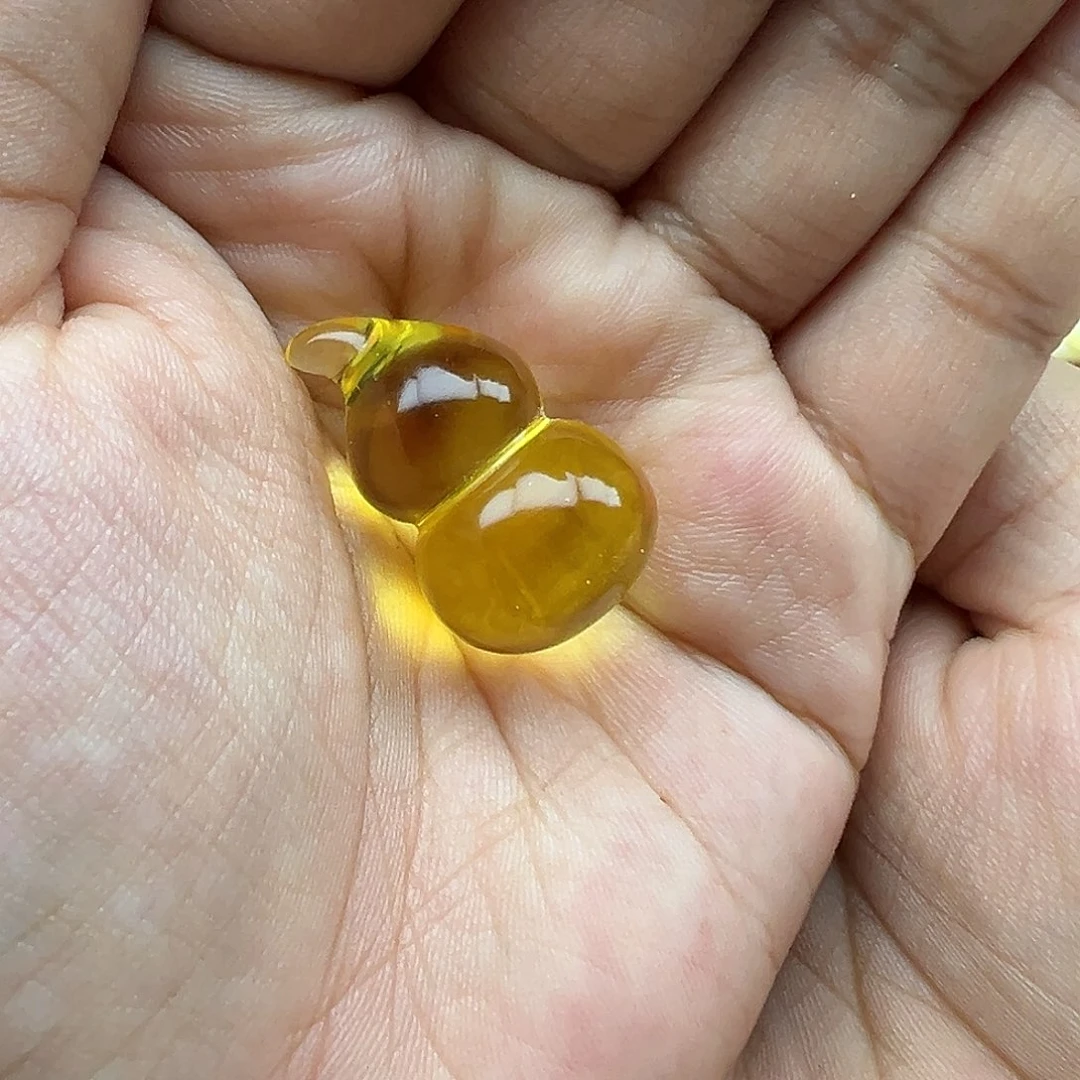 琥珀未镶嵌珠宝奇石3.5 克葫芦