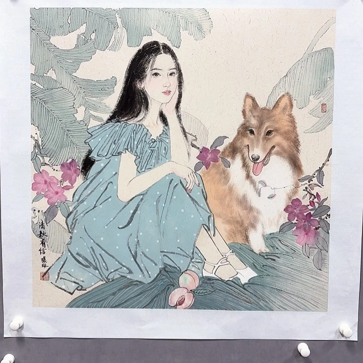 国画亲笔手绘放心去藏