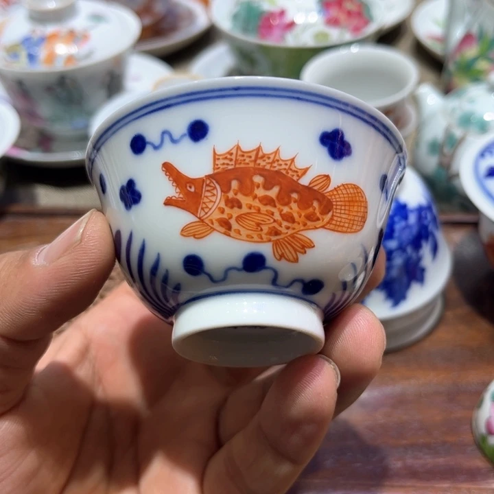 纯手绘精品盖碗杯