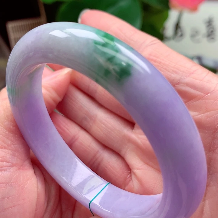 梅***舞翡翠未镶嵌手镯天然翡翠手镯