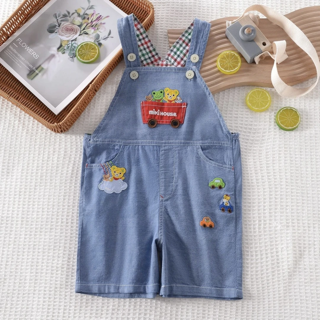 （现货）【日系精品】可爱小孩男女宝宝小汽车夏天背带中裤