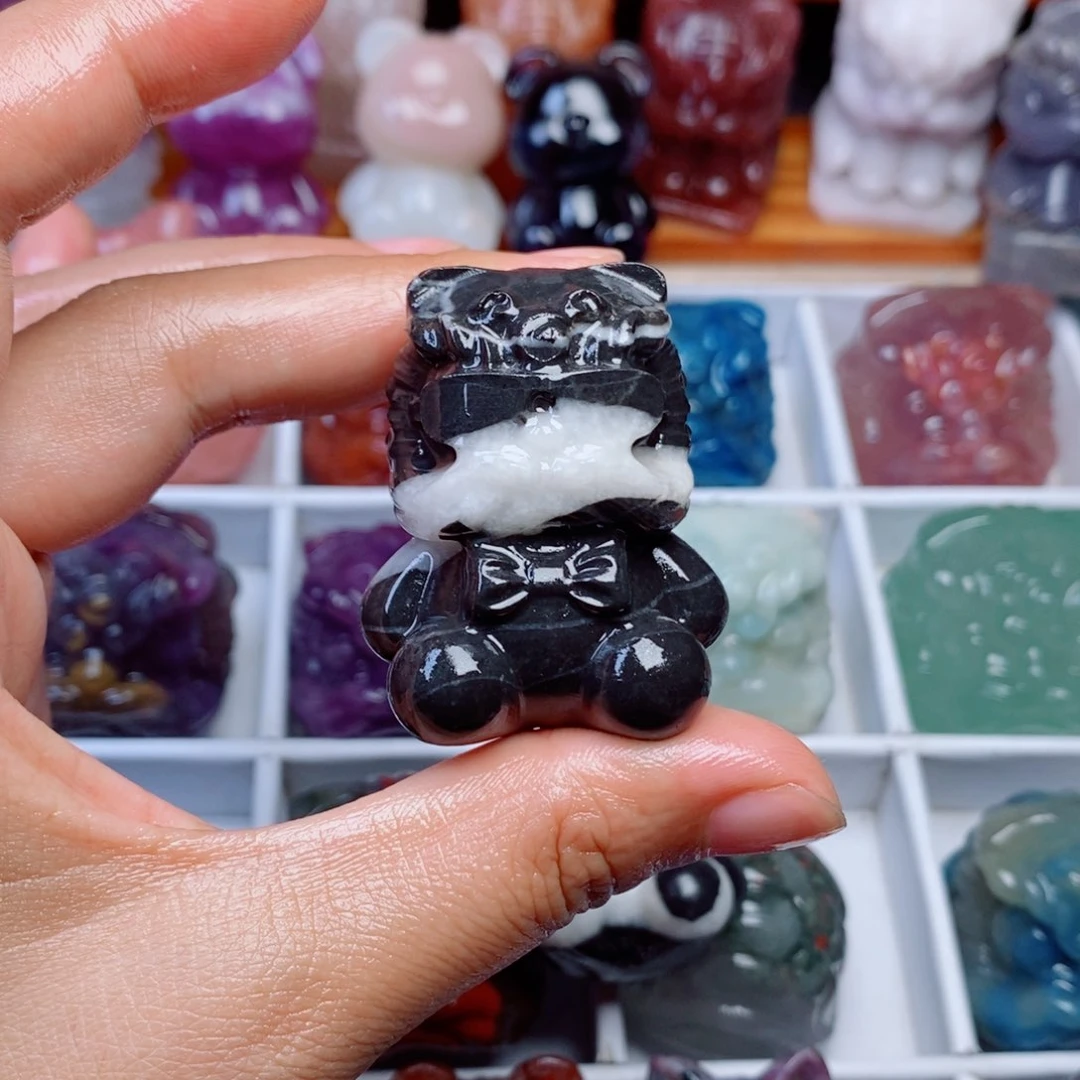 黑白奇石墨镜熊狮