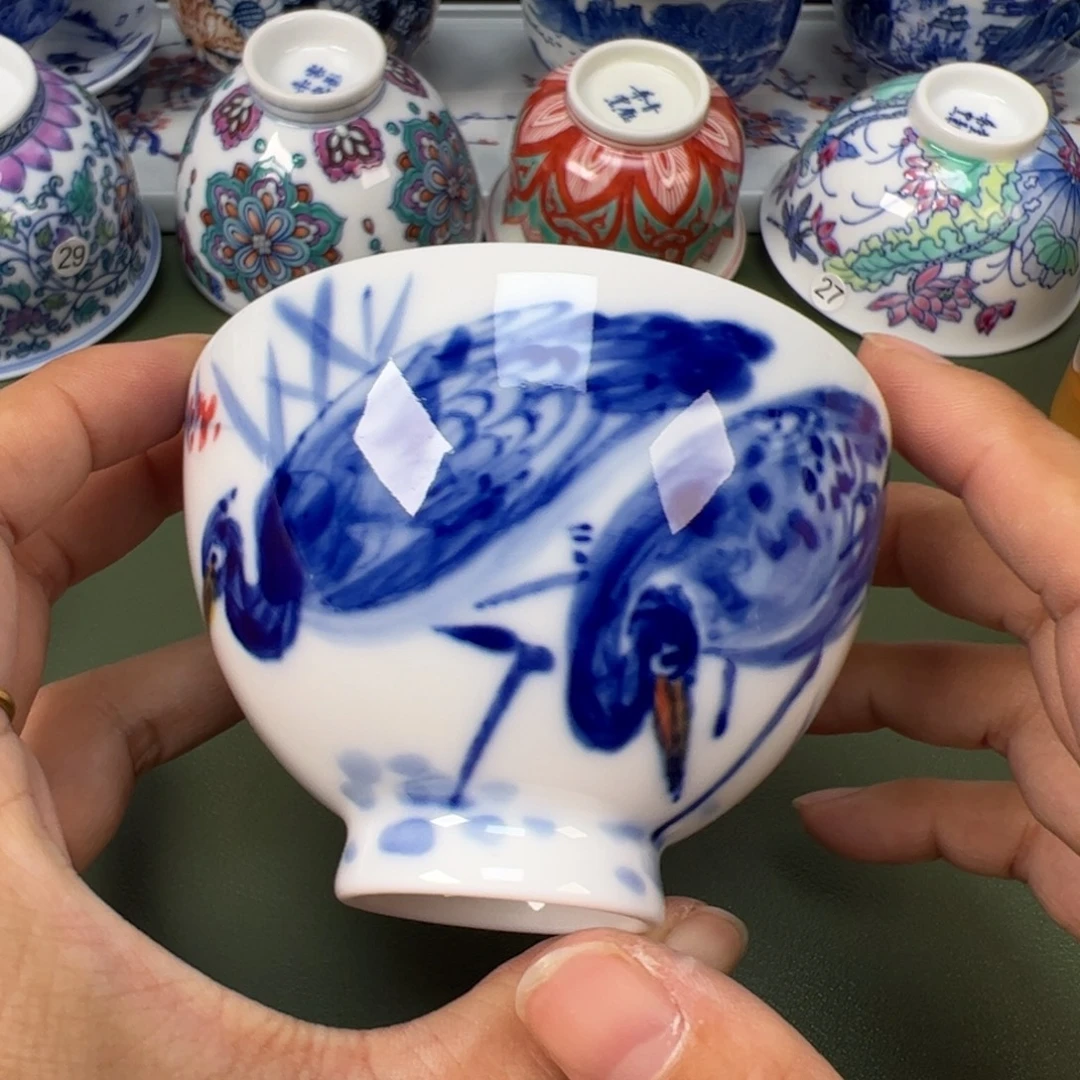 陶瓷景德镇纯手工纯手绘茶具木木33