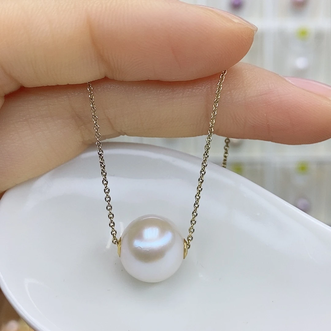 吊坠(赠链)18K金镶嵌淡水珍珠