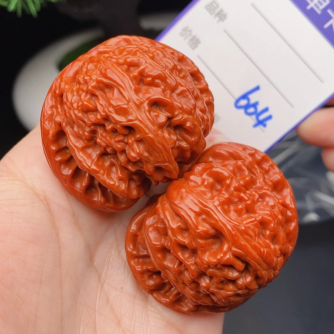 文玩核桃把件45球白604