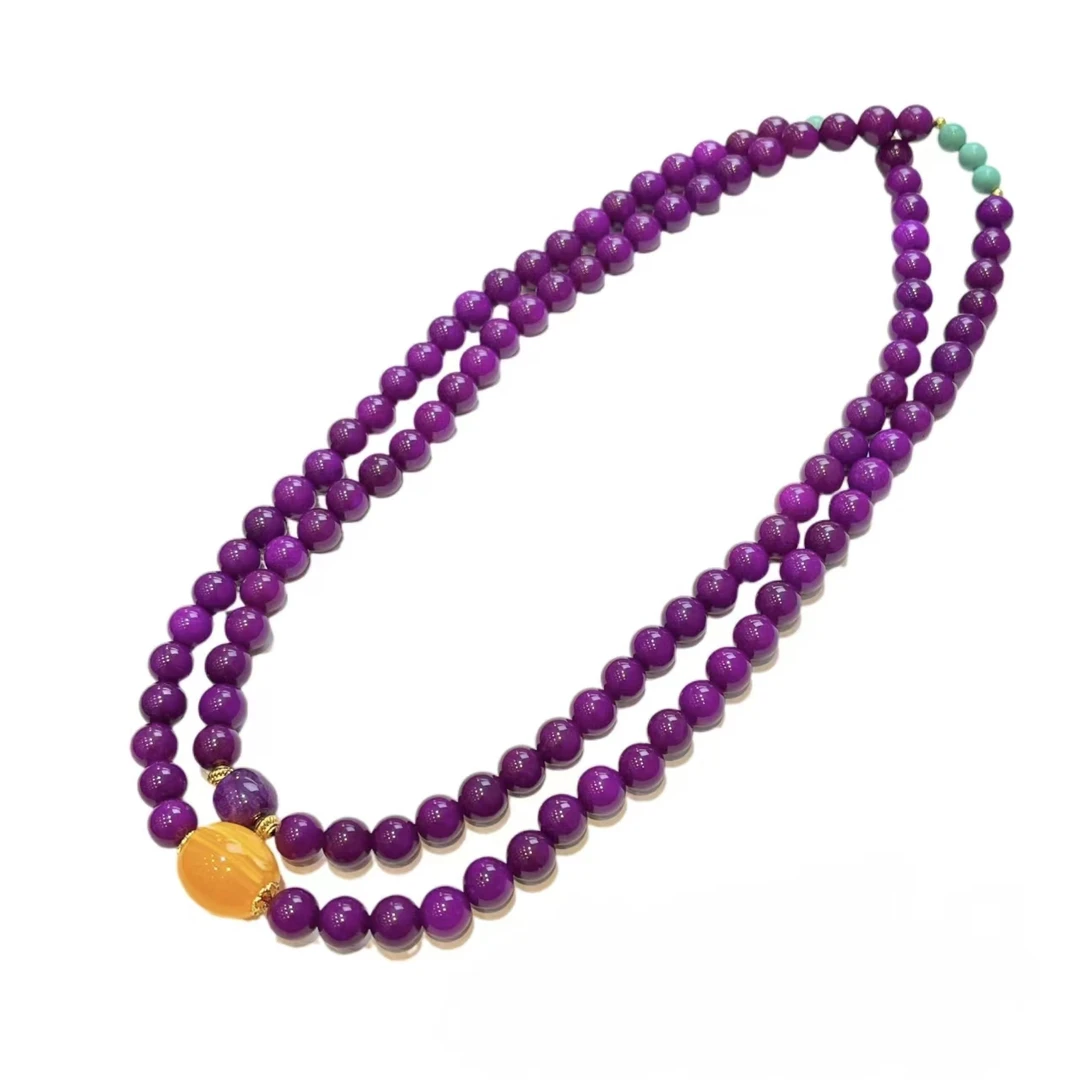 精美紫玛瑙项链C02-56赠礼盒(多样性发其一)