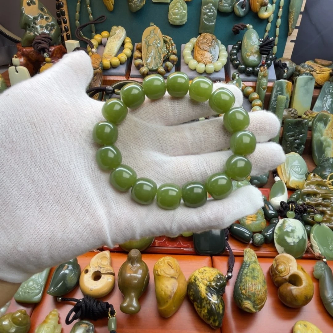 岫岩老玉（透闪石质玉）未镶嵌手链