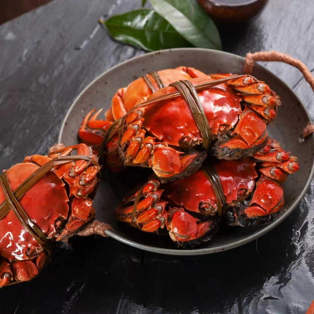 【活蟹现发】江苏精品大闸蟹 公3.3-3.0母2.3-2.0两 对半 到手6只