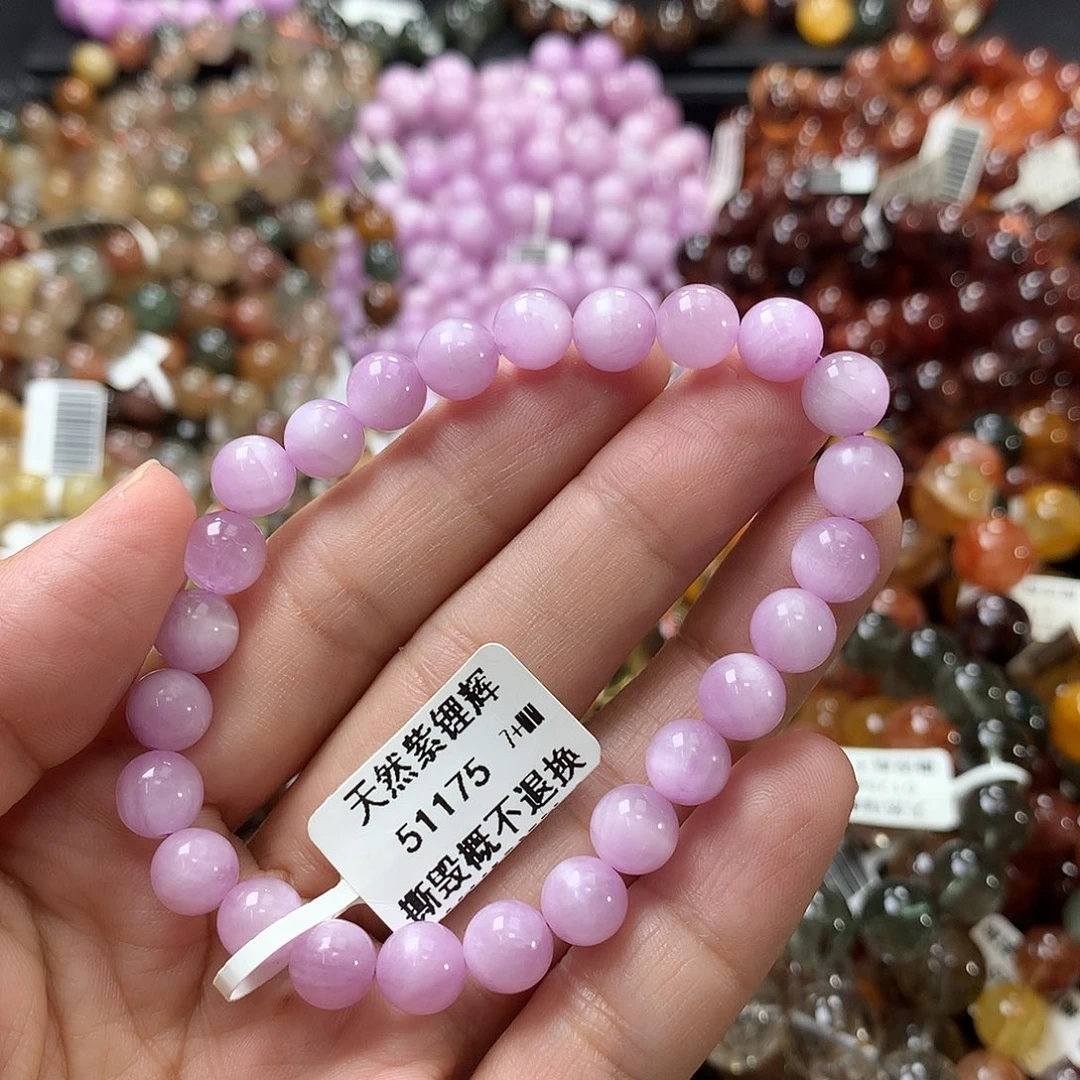 银S925镶嵌手链锂辉石,,,