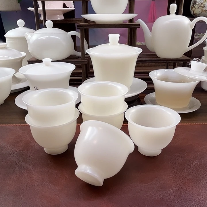 6杯: 隐唐窑/璞玉素烧自生釉65ml反口客杯