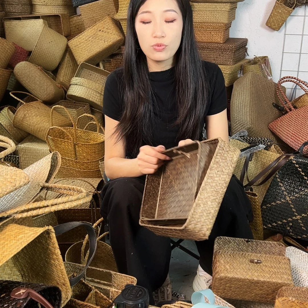 编织带草编包/草编收纳盒微瑕疵
