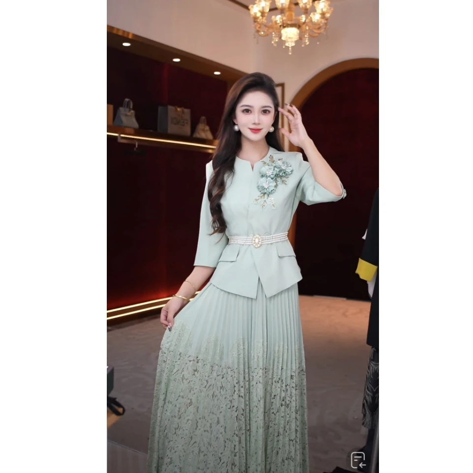 芙娜妮2025春季新款法式优雅气质复古显瘦名媛轻奢套装F2511073