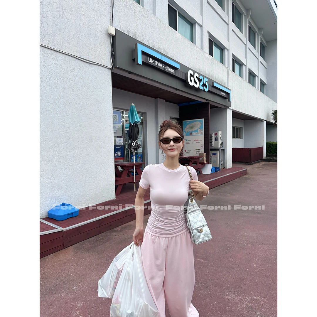 FORNI 速干pro 基础款户外运动正肩敲薄速干修身辣妹T恤上衣