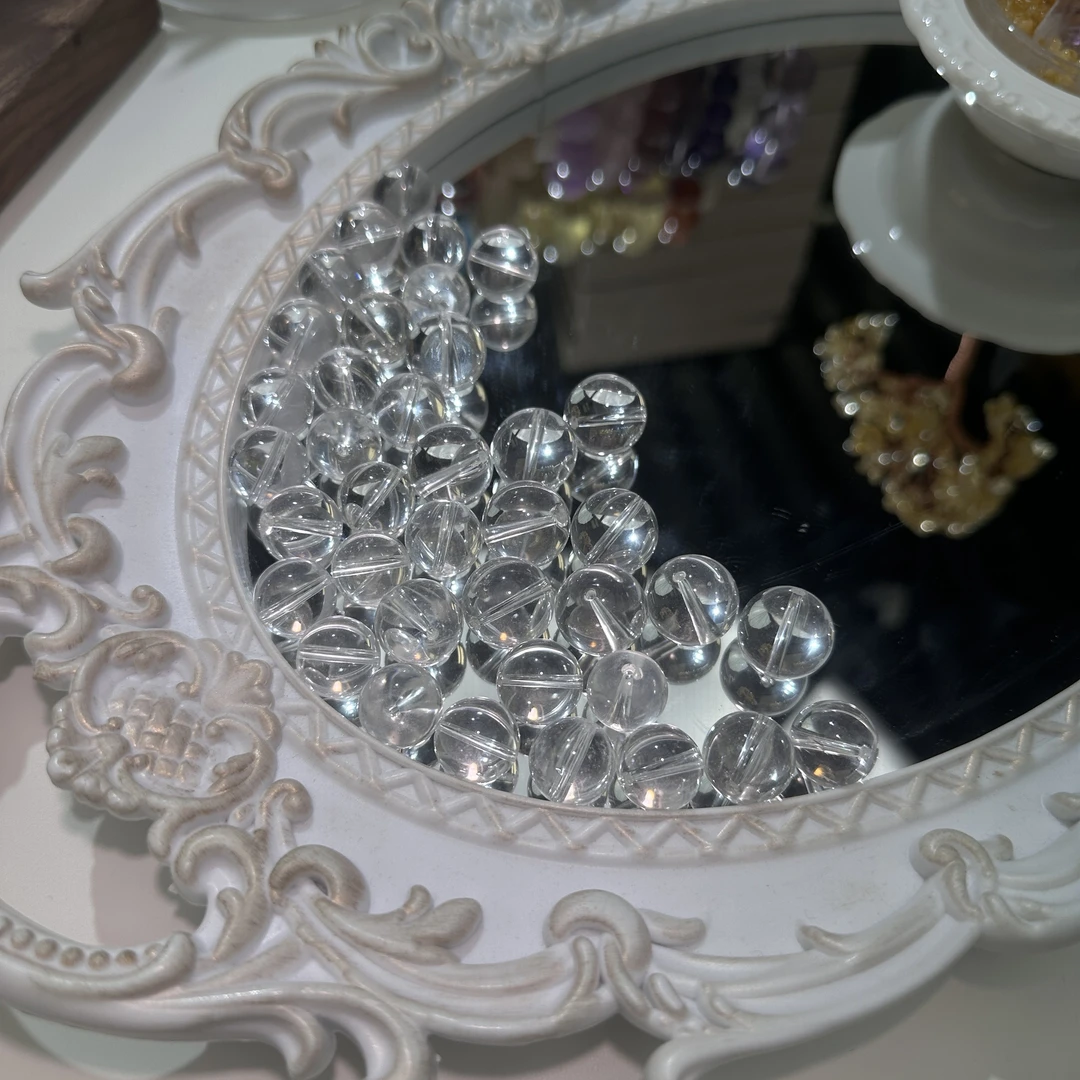 AA天然白水晶圆珠单颗14mm【单颗装】多样性发一