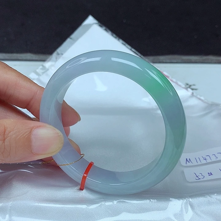 翡翠未镶嵌手镯53圈4737