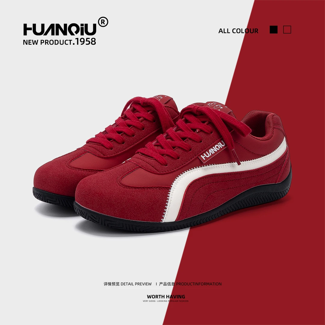 环球百搭内增高赛车鞋男2025新款夏季红色韩版机能男鞋舒适休闲鞋