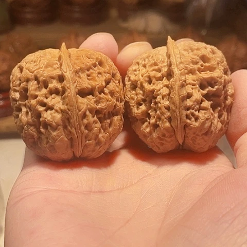 把件文玩核桃麒麟王带彩40