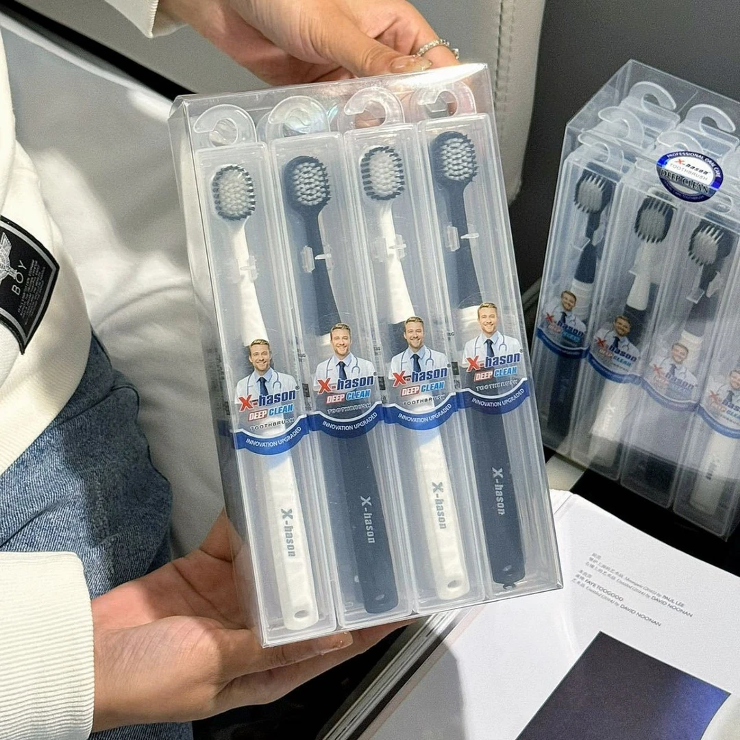 美国正品x-hason哈森五代牙刷 日式宽头软毛刮舌苔