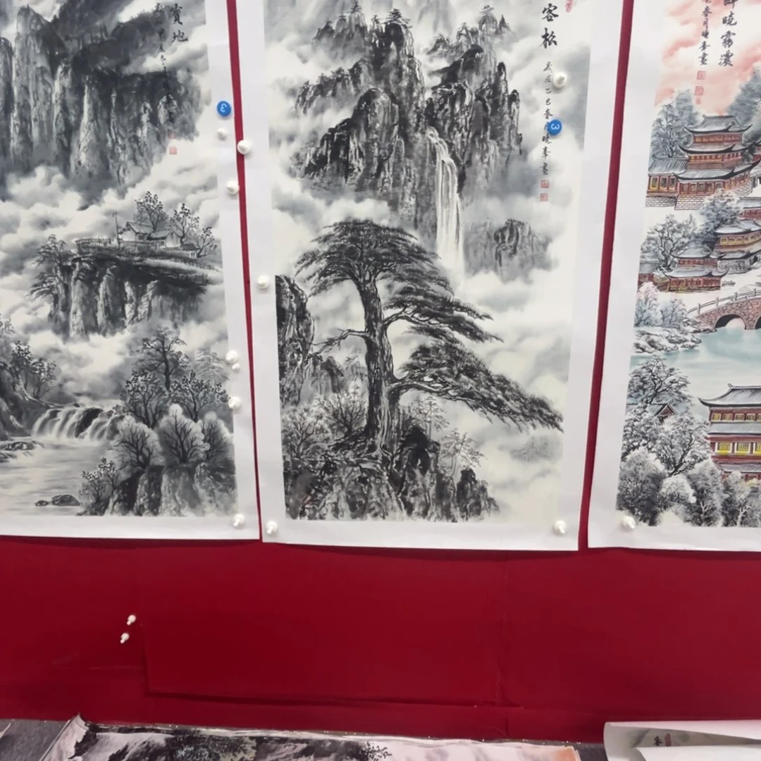 8***号国画绘画作品多次参加全国美展