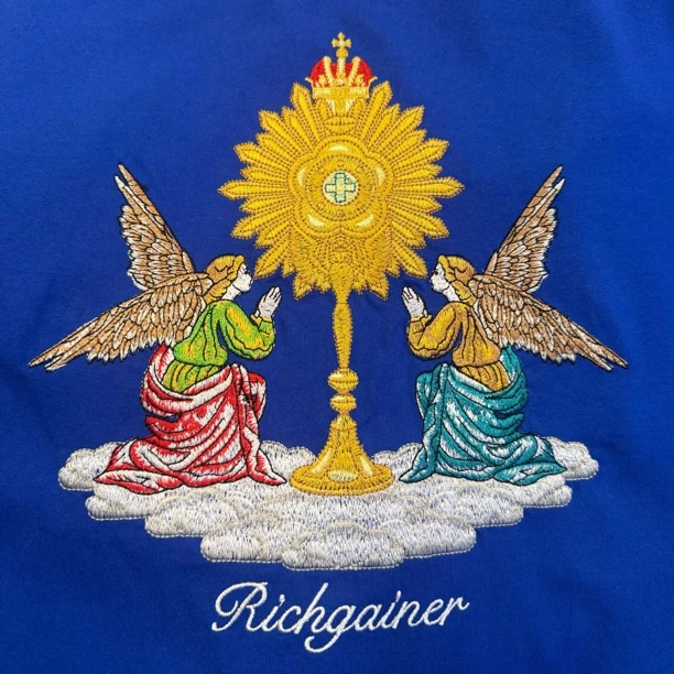 Richgainer北美双翼圣冠刺绣T恤
