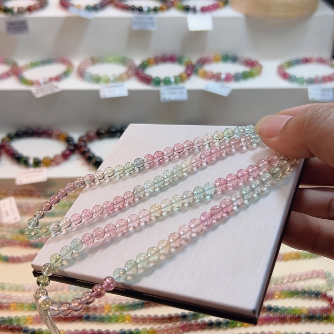 碧玺未镶嵌手链碧玺