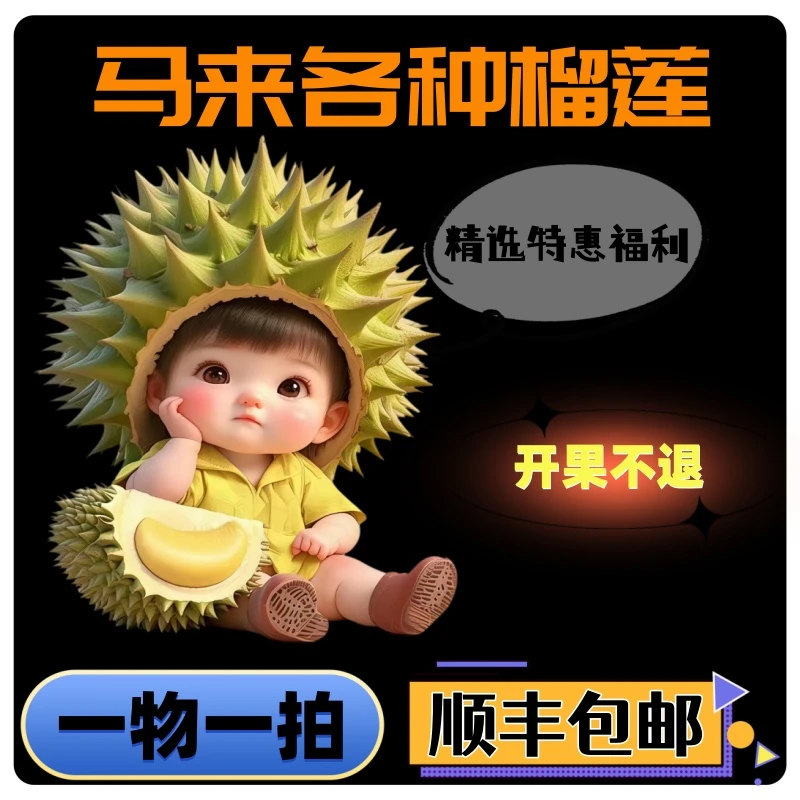 （峰少）马来西亚各种榴莲一物一拍顺丰冷链包邮