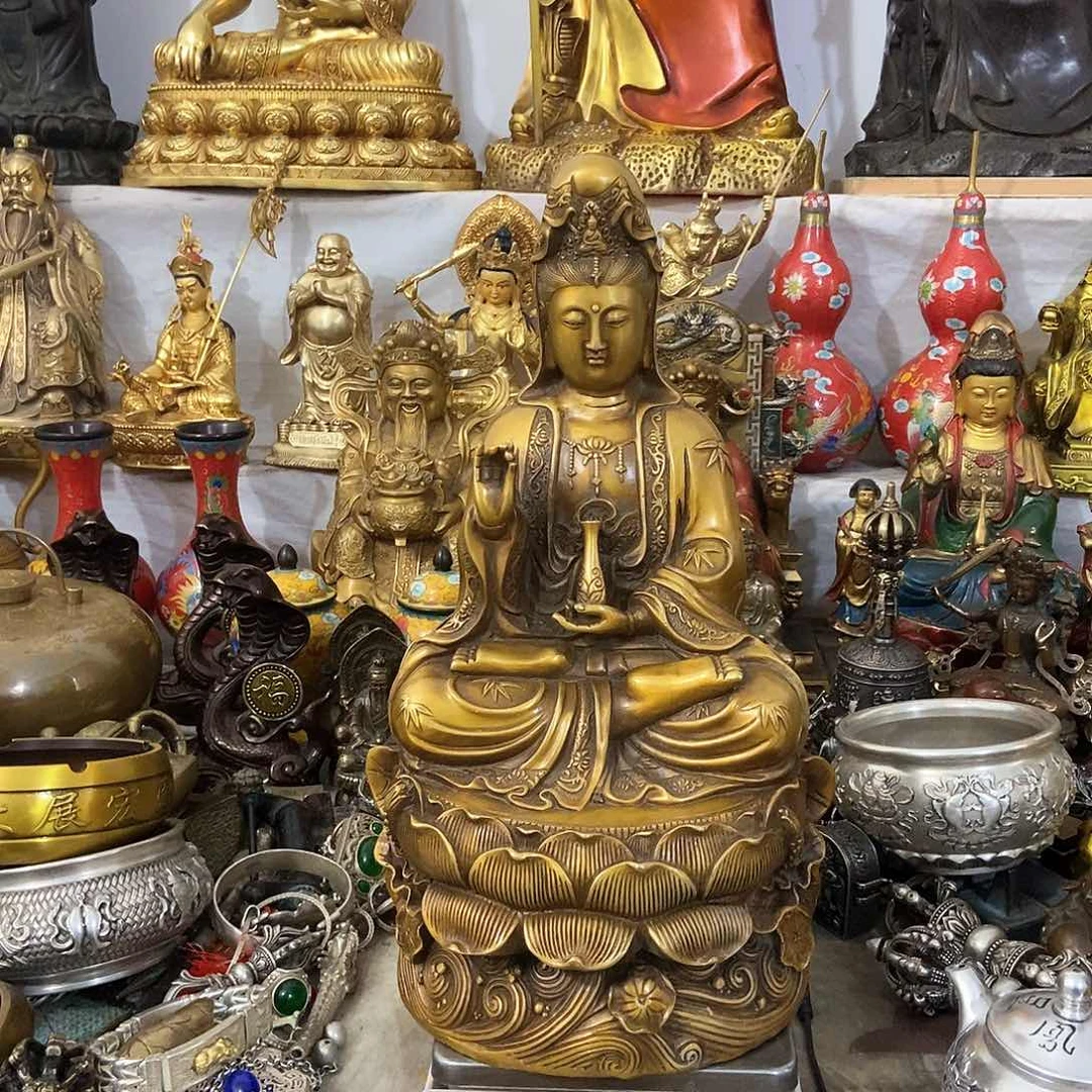 欧阳黄铜摆件，老杨黄铜