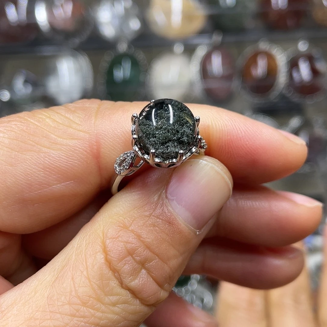 【闪购商品】水晶珠宝半成品银S925镶嵌戒指