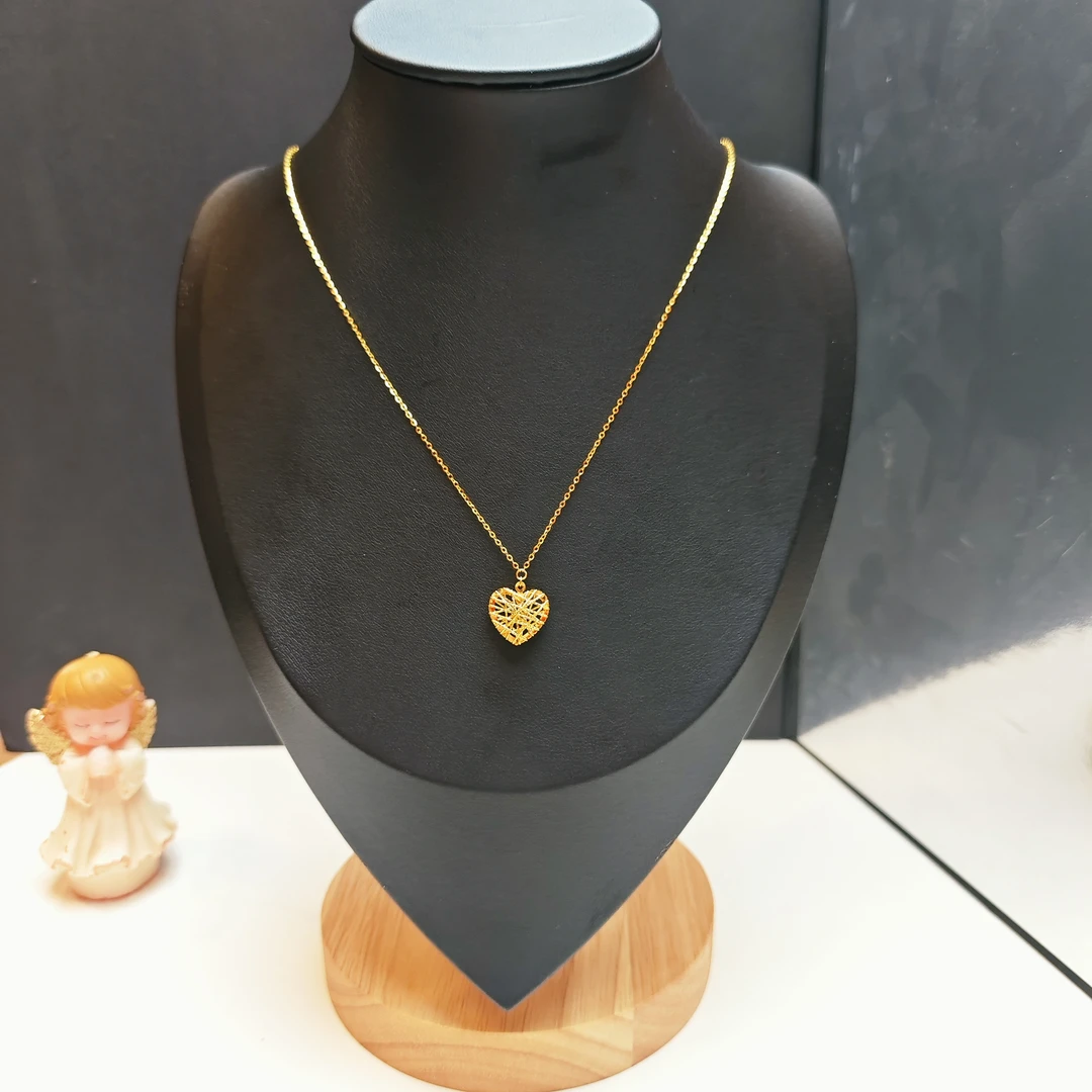 46#足金999  黄金5G爱心全金套链 轻奢时尚百搭灵动简约经典