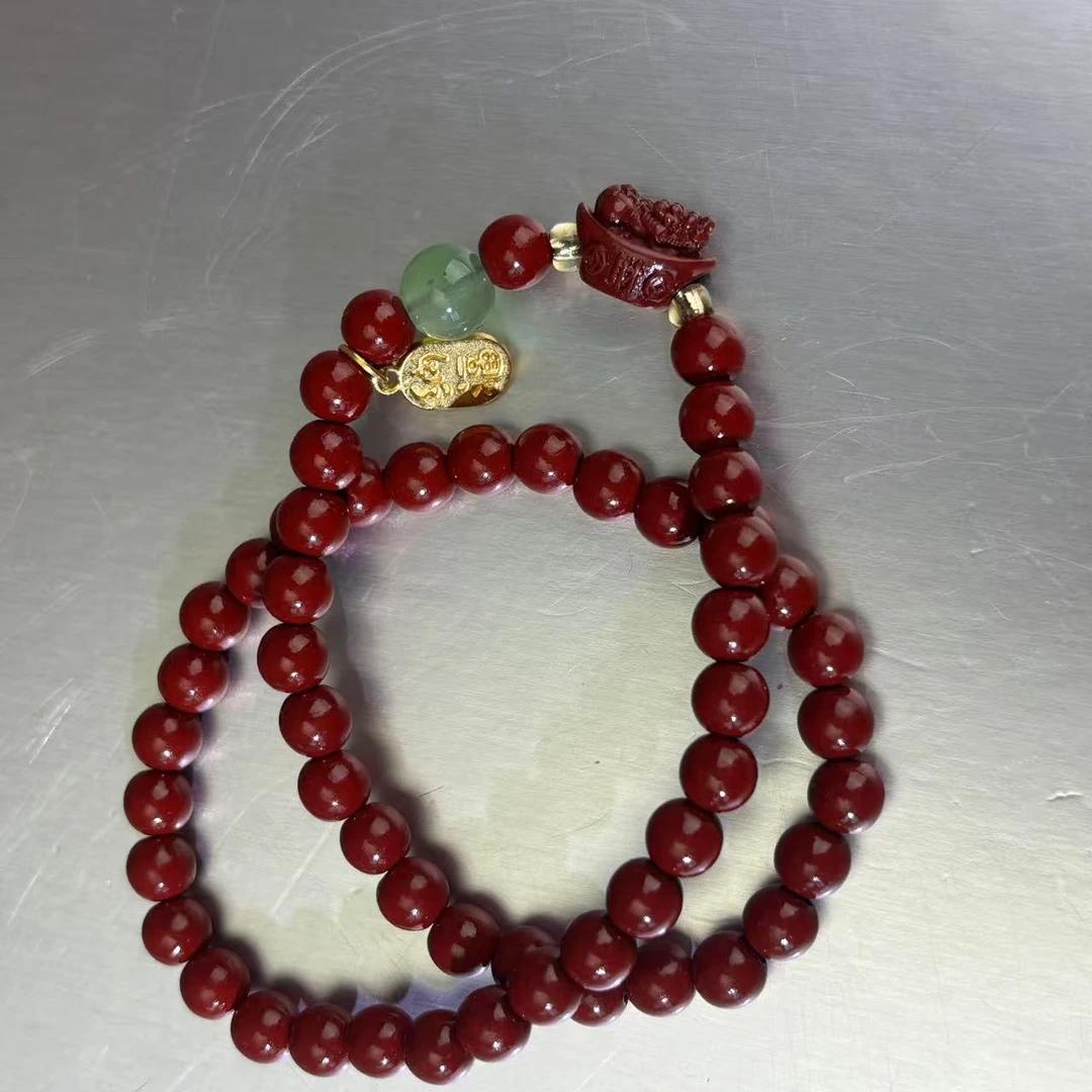 天然辰砂【海轩阁】zs元宝带一点绿