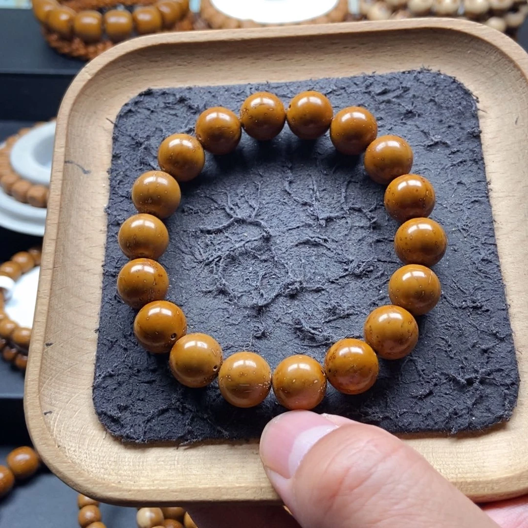 紫金鼠手串12mm黄金甲光珠