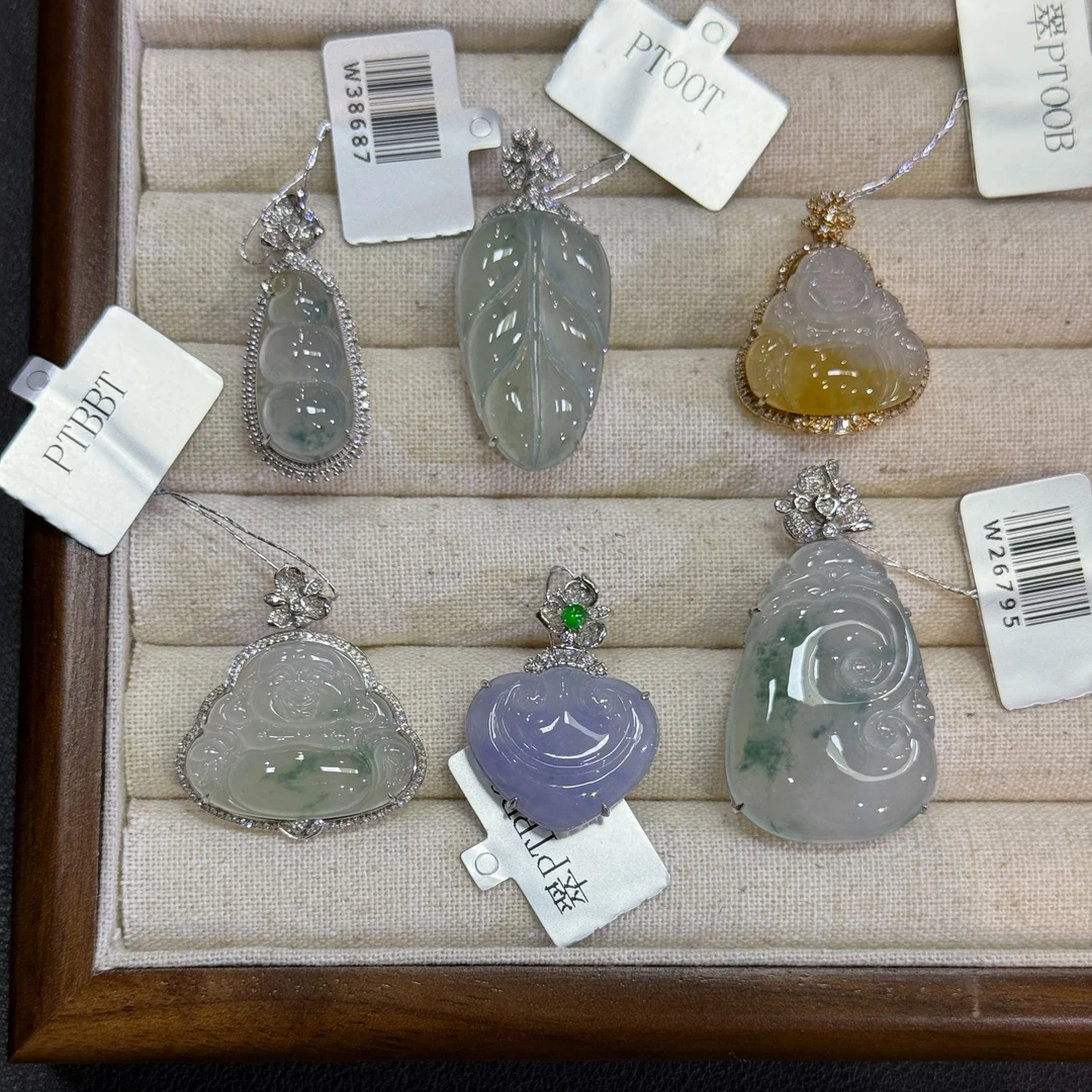 翡翠吊坠1件-18K金-多样性发货只发一件-AC71-JC|CXQ21