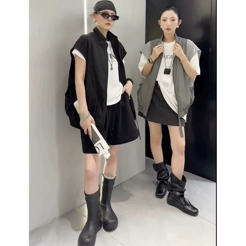 5072-3692 韩式拉链薄款立领休闲时尚马甲背心外套