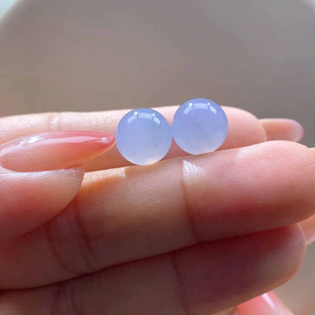 翡翠未镶嵌吊坠(不含链)翡翠冰蓝紫珠随机发一个