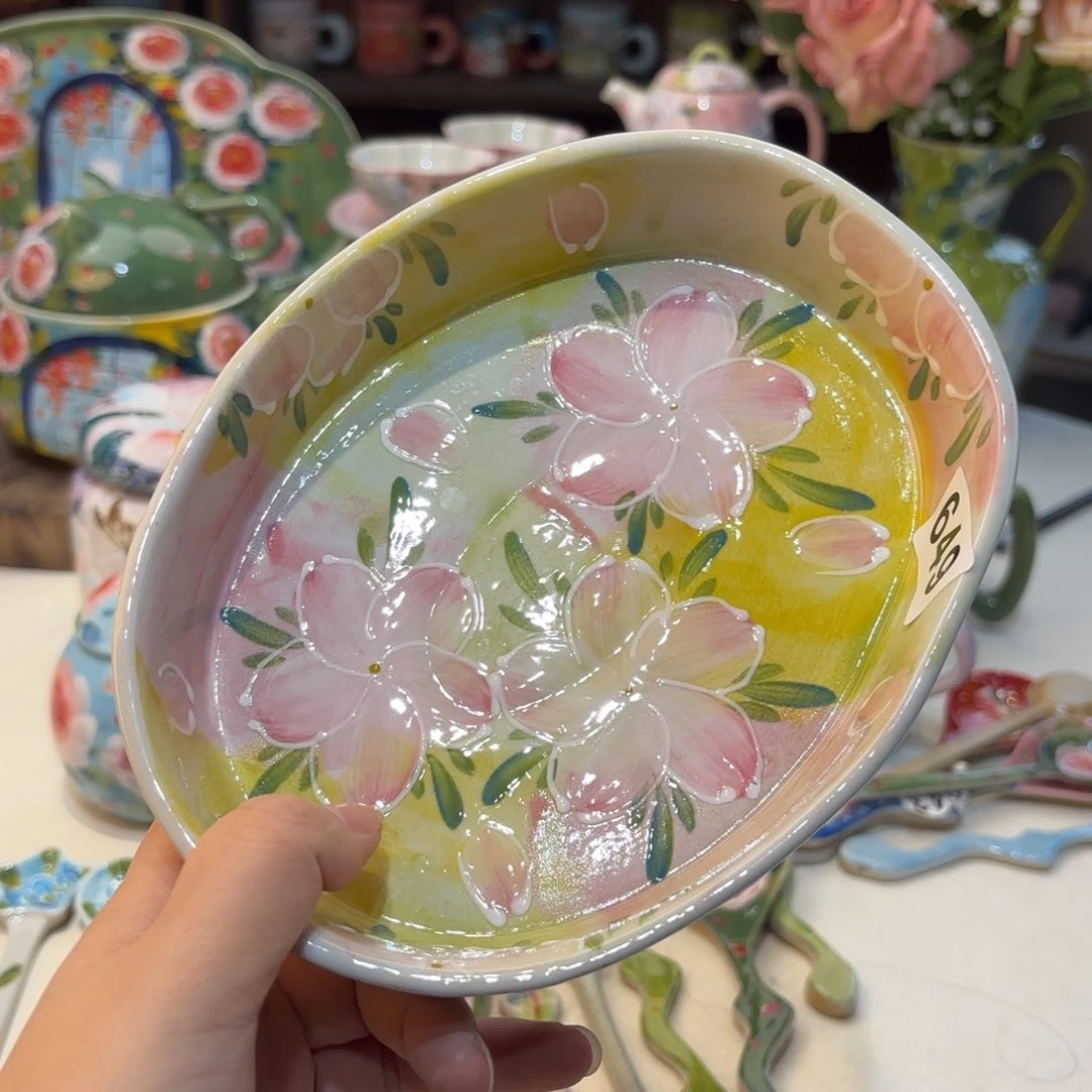 景德镇手绘高温釉下彩陶瓷茶具