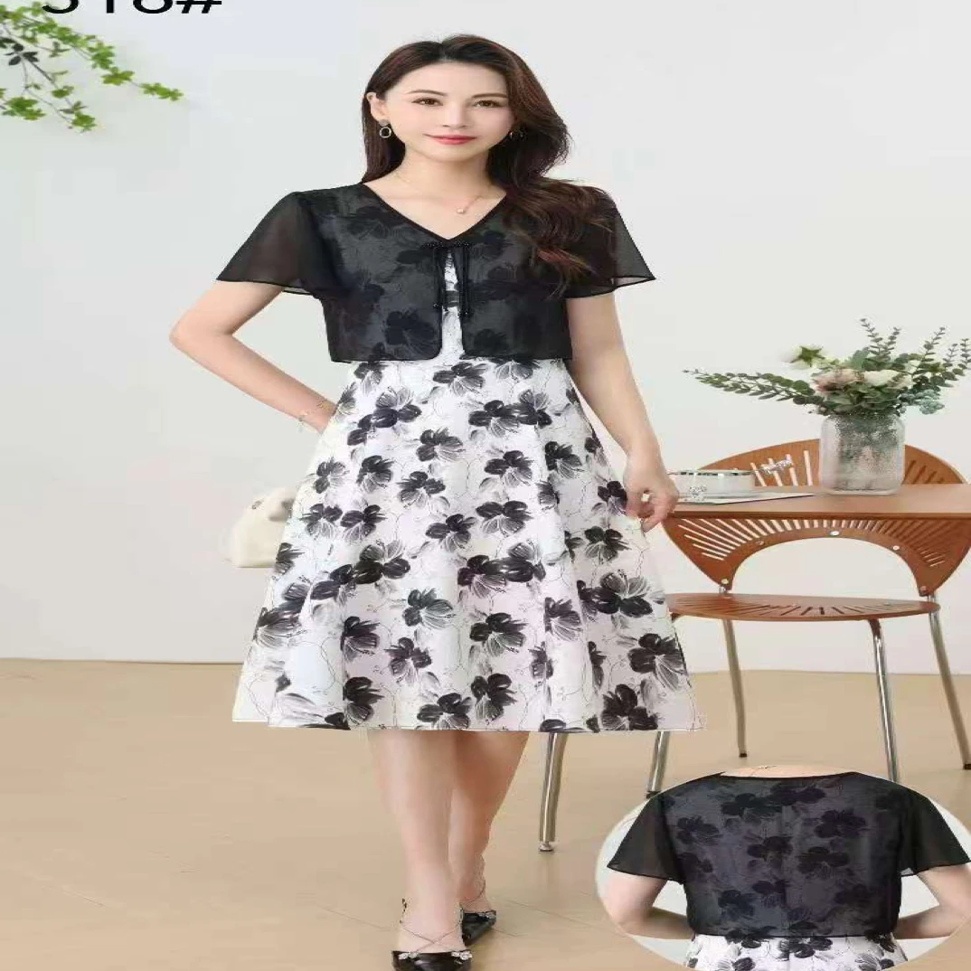 2024夏季连衣裙修身显瘦时尚舒适凉快