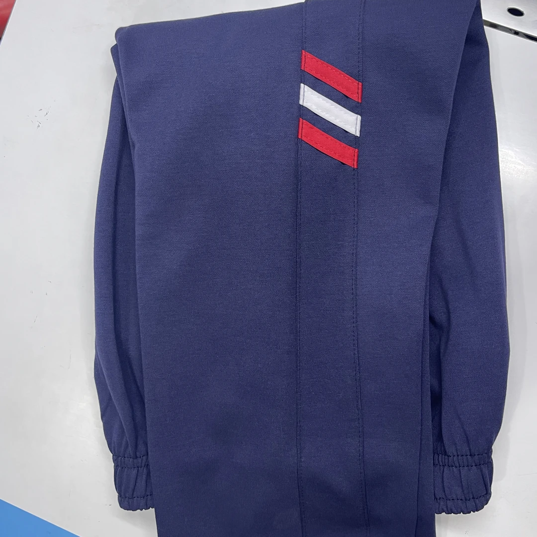 春秋校服裤青州校服东城红白杠藏青色春秋裤子男女通用