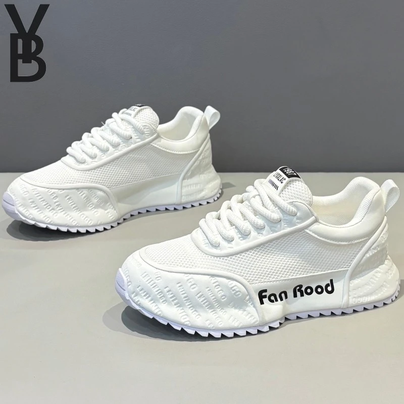 男鞋2025夏季新款小白鞋网面透气运动休闲鞋增高阿甘老爹鞋欧洲站