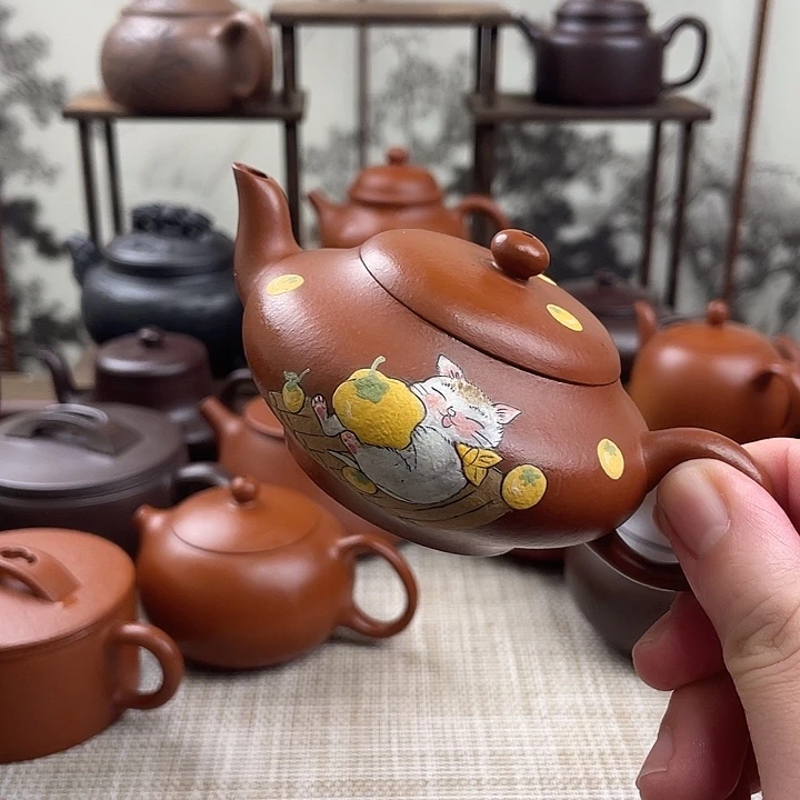 猫***下茶壶紫砂宜兴紫砂