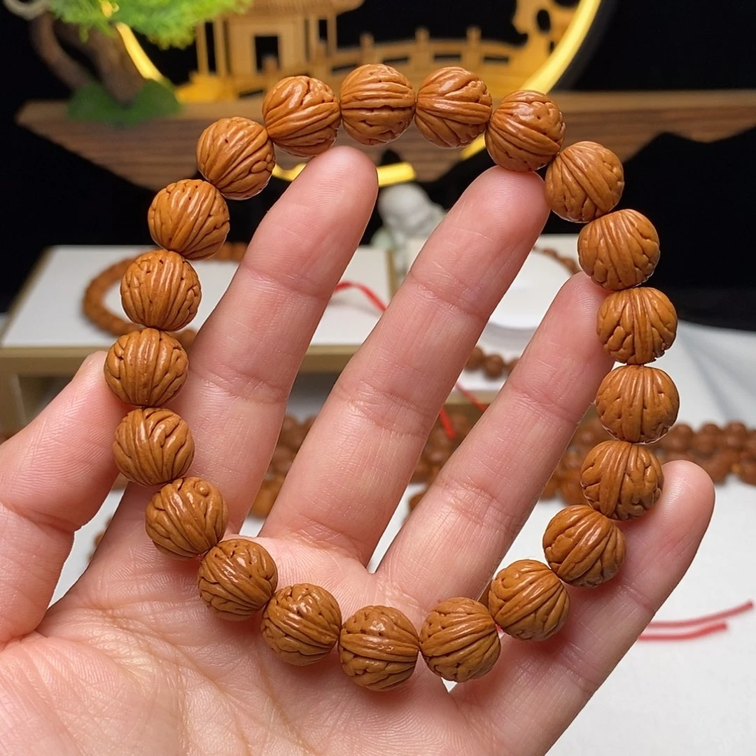 手串桃核12mm野生金麒麟桃核手串
