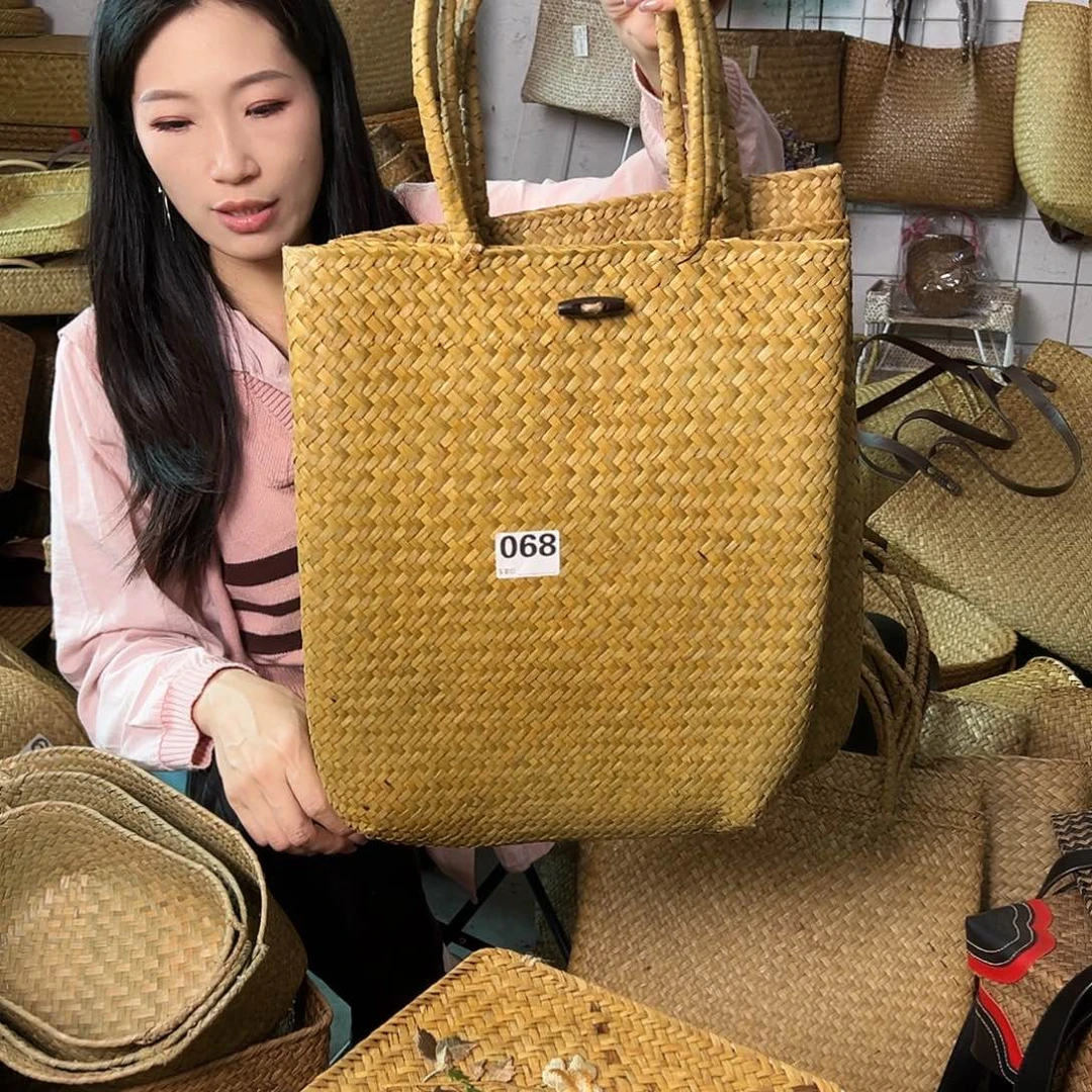 编织带草编包/草编收纳盒微瑕疵