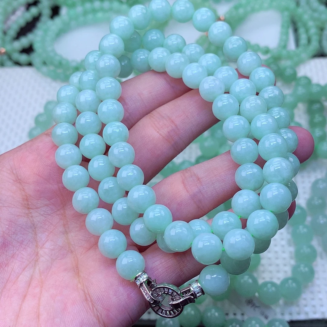 翡翠未镶嵌毛衣链