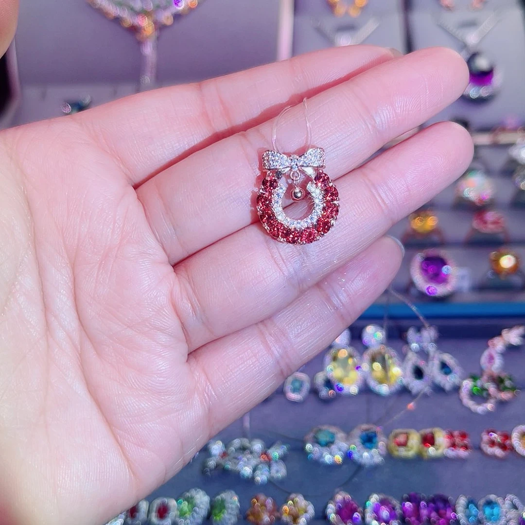 吊坠(赠链)银S925镶嵌石榴石