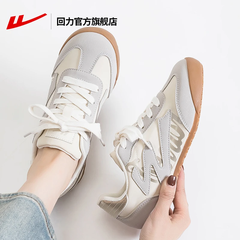 回力女鞋2025春季平底德训鞋时尚百搭休闲鞋浅口阿甘鞋一脚蹬鞋子