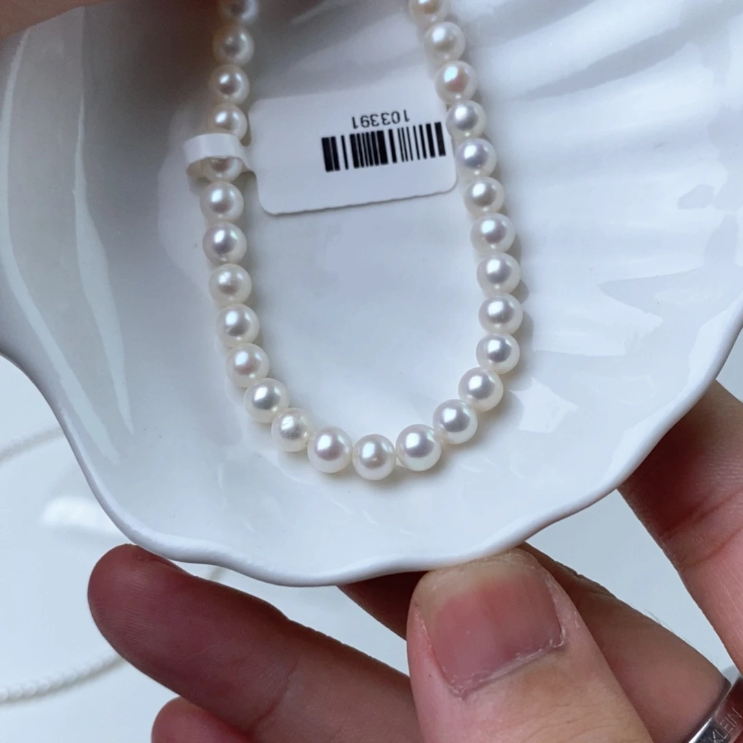 项链淡水珍珠银S925镶嵌103391