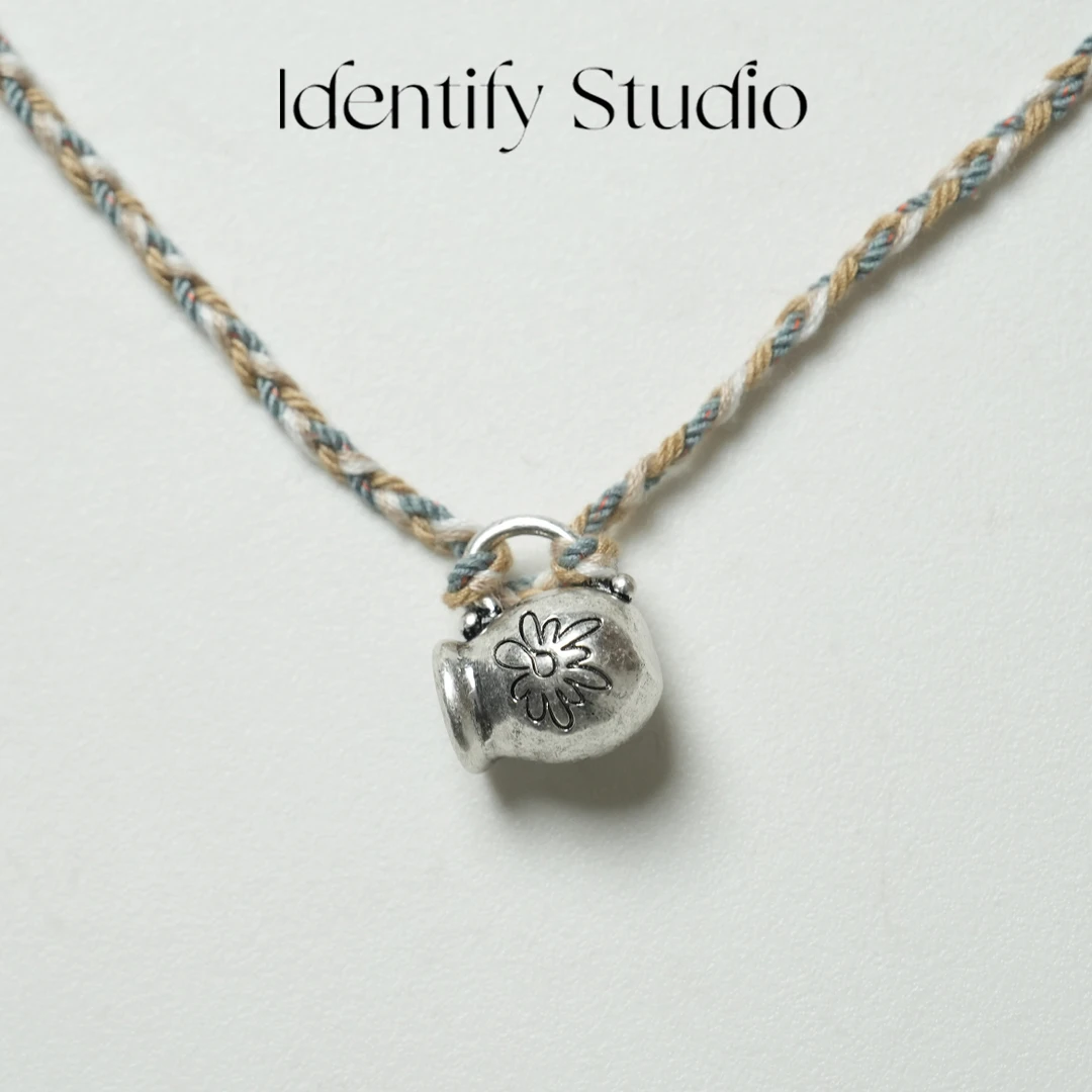 链子925银 IDENTIFY香香“漂流瓶”高级感项链配饰私物25AW